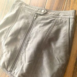 Free people suede leather mini skirt